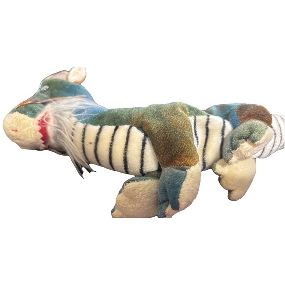 Vintage 2000 TY Beanie Babies Zodiac Dragon Plush Stuffed Animal 12" Gold Scales - Picture 3 of 6